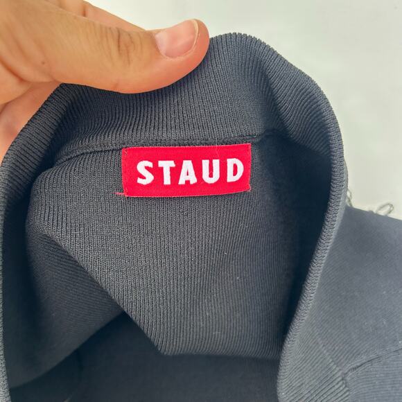 Staud Mini Skirt Tiered Fringe Knit Sparkle Short Sample Small Resort 2023 - Picture 5 of 7